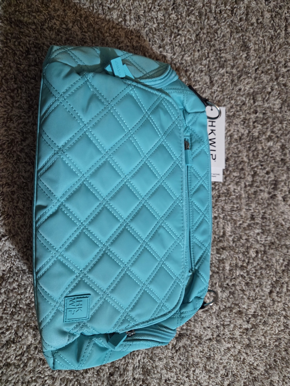 IHKWIP Quilted Teal Crossbody Bag - Picture 4 of 5